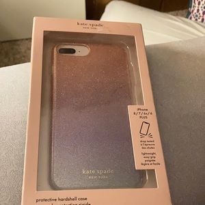 NIB 8/7/6s/6plus Kate Spade Case Ombré Glitter